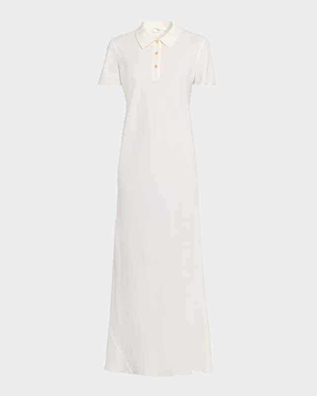 Valenit Short-Sleeve Maxi Polo Dress